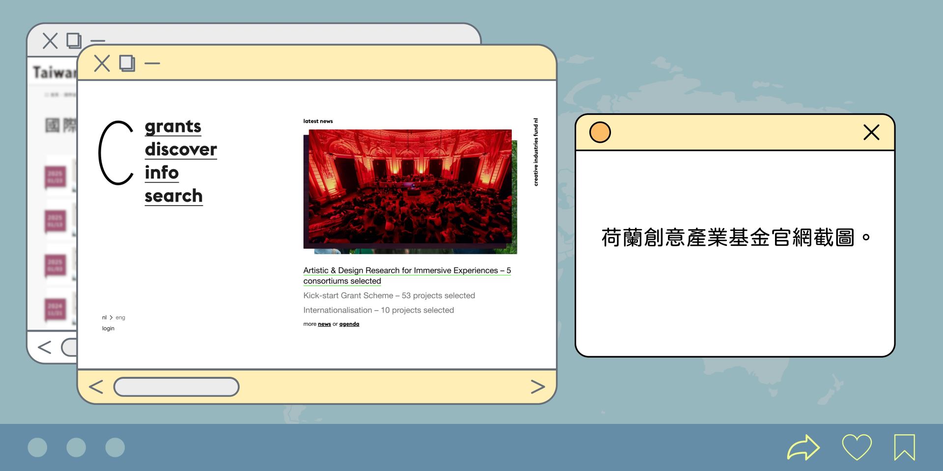 荷蘭創意產業基金官網截圖