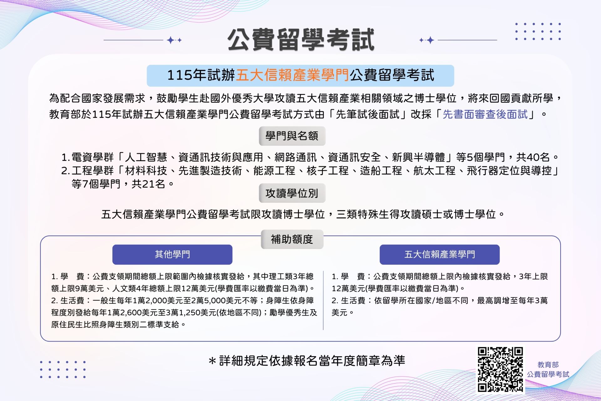 公費留考資訊