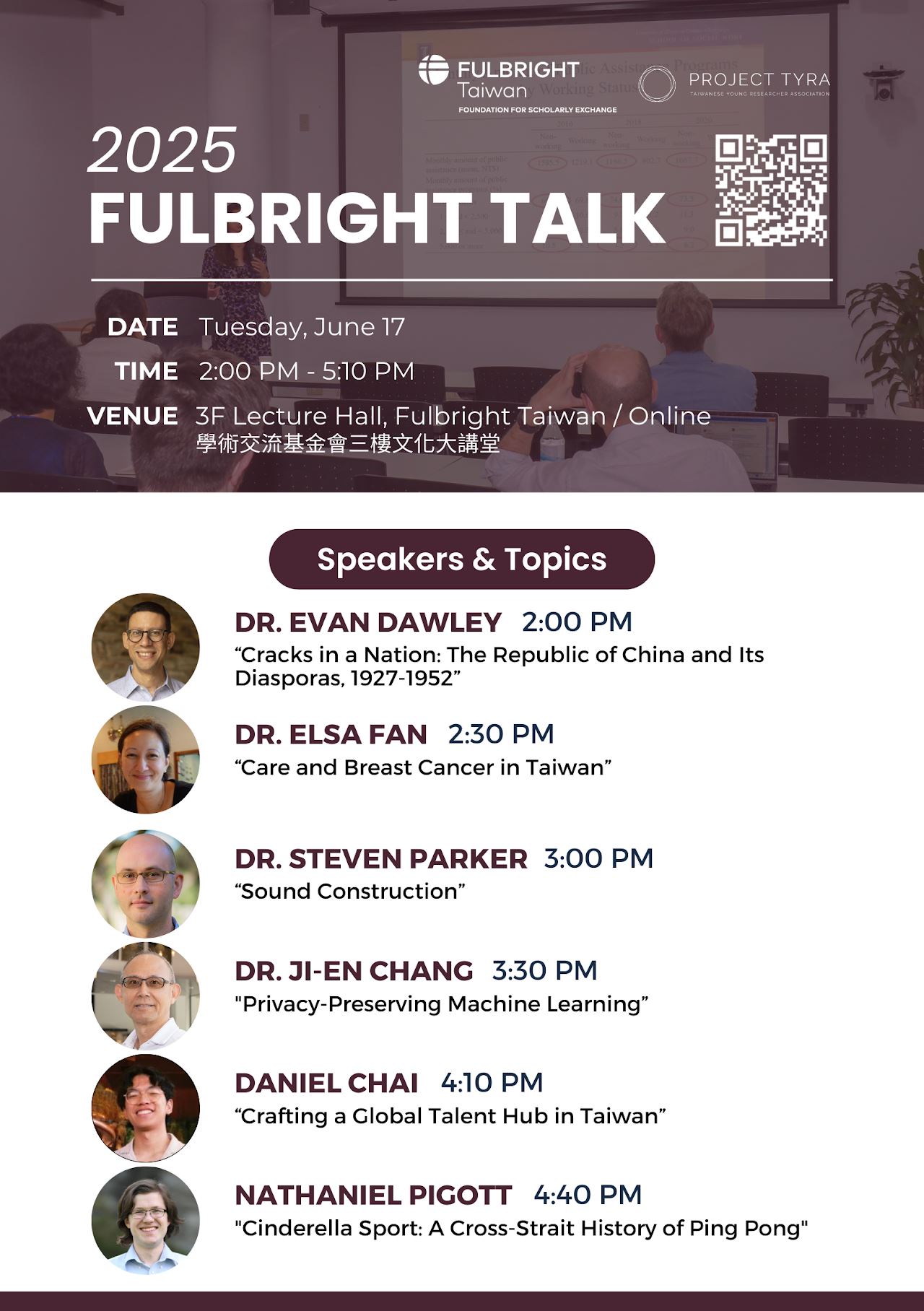 Project TYRA X Fulbright Taiwan學術交流基金會