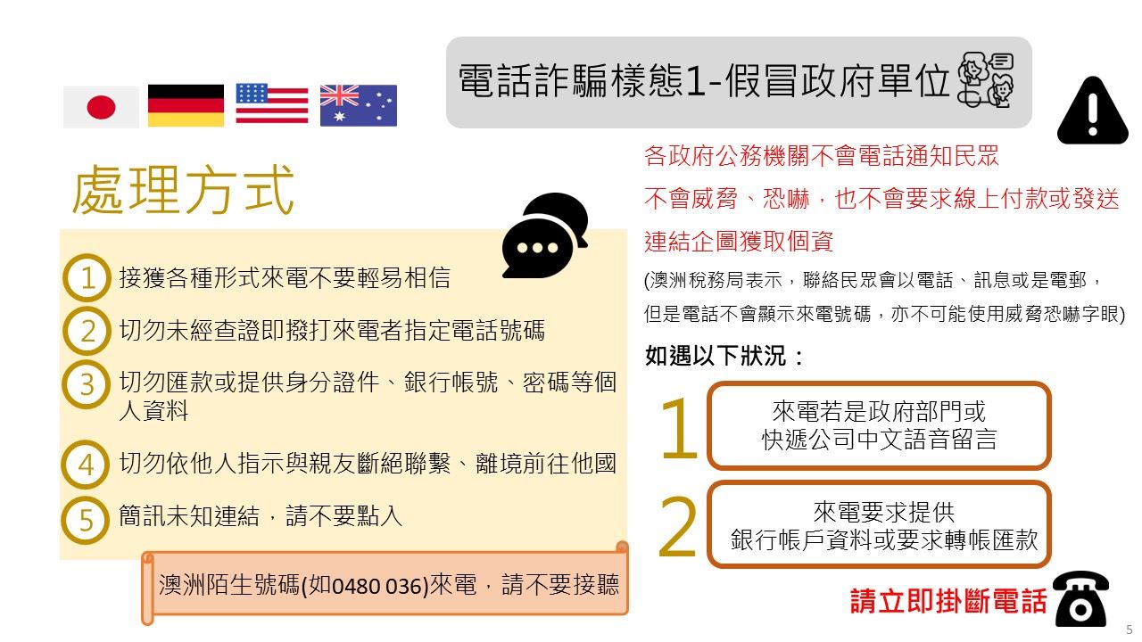 電話詐騙樣態1-假冒政府單位